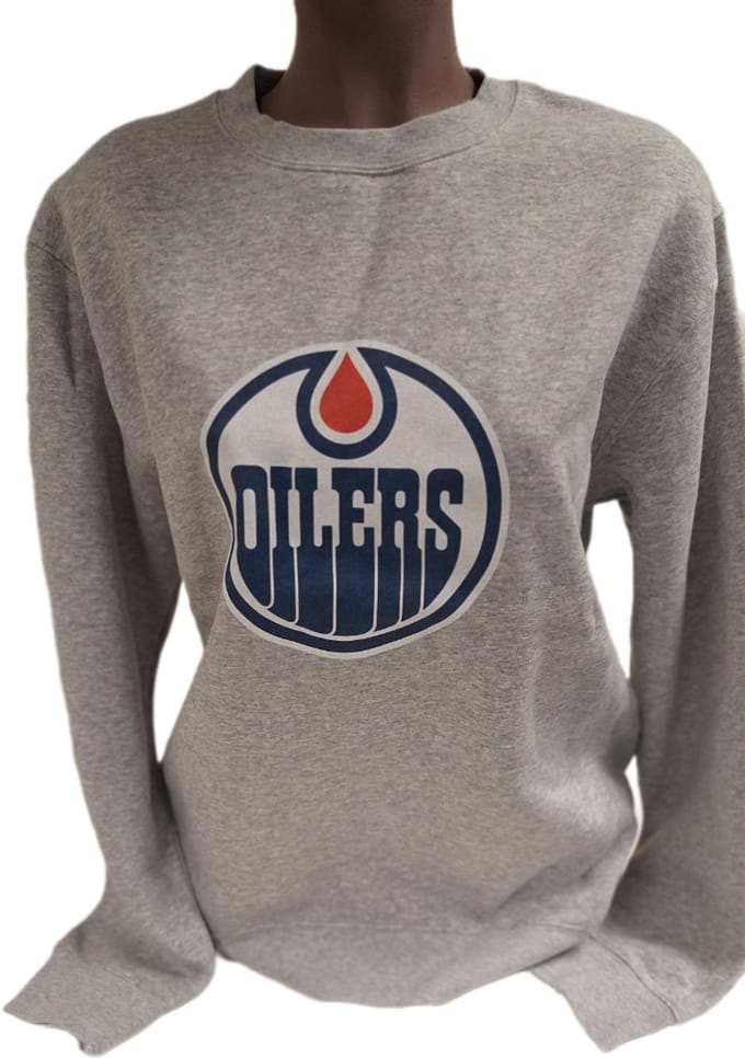EDMONTON OILERS-GREY-CREWNECK-XL