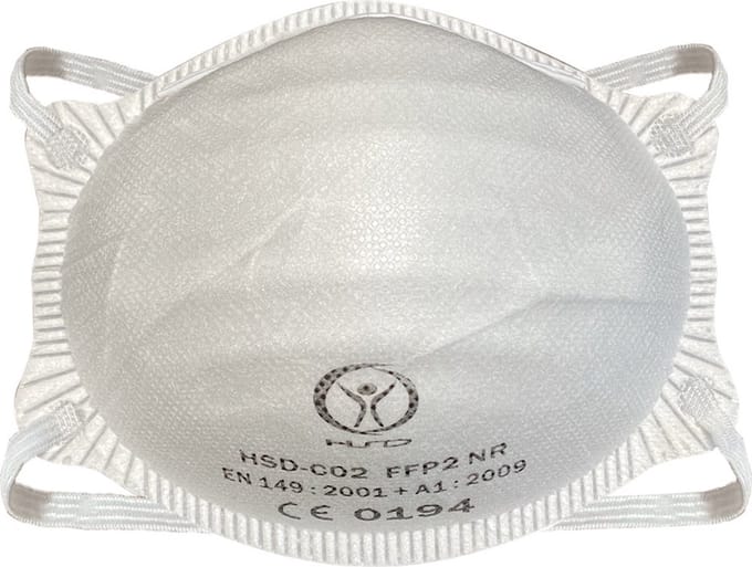 Stofmasker FFP2 NR 2 verpakt per 20 stuks