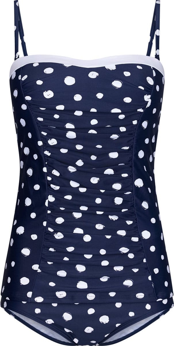 Dames Tankini Pastunette - White Dots - Blauw - Corrigerend - Maat 48