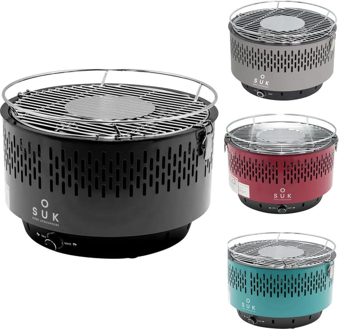 Tafelgrill met Actieve Ventilatie - Houtskool Grill voor Camping en Buiten