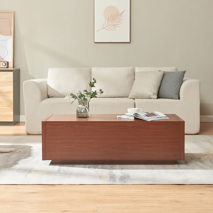 Salontafel Turur 104x50x40 cm walnootkleurig [en.casa]
