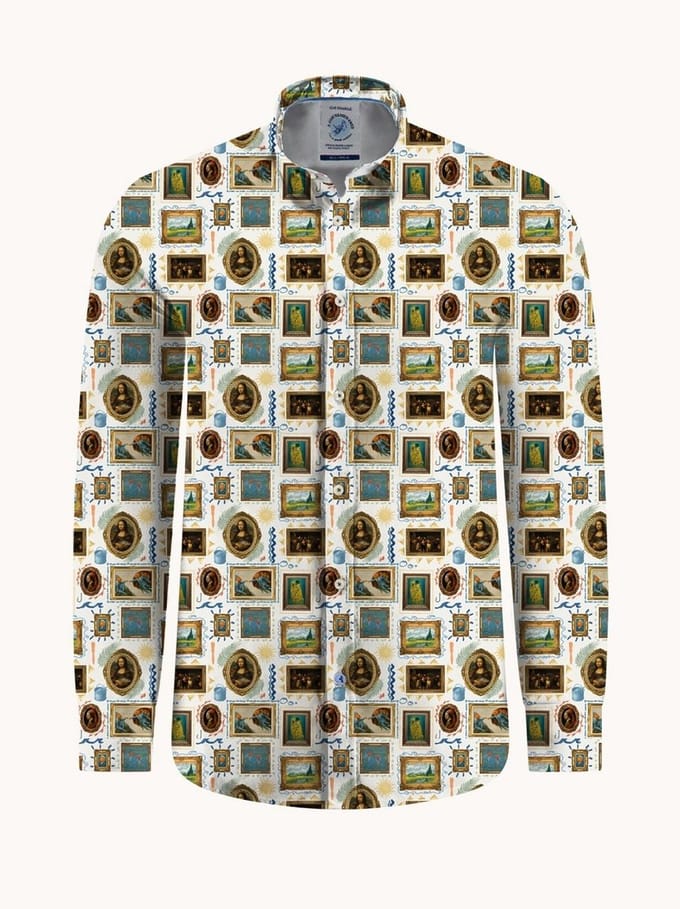 A Fish Named Fred Overhemd Shirt Portret Multicolor All Color (33.036 - 073)