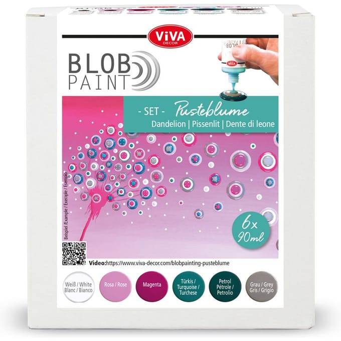 Viva Decor Blob Verfset Paardenbloemen 6x90 ml