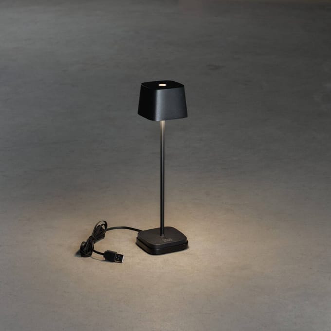 Konstsmide 7829-750 Capri LED-accutafellamp 2.2 W Warmwit Zwart