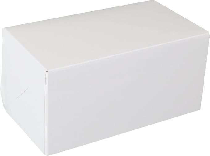 Gebaksdoos | karton | 18x10x9cm | wit | 100 stuks