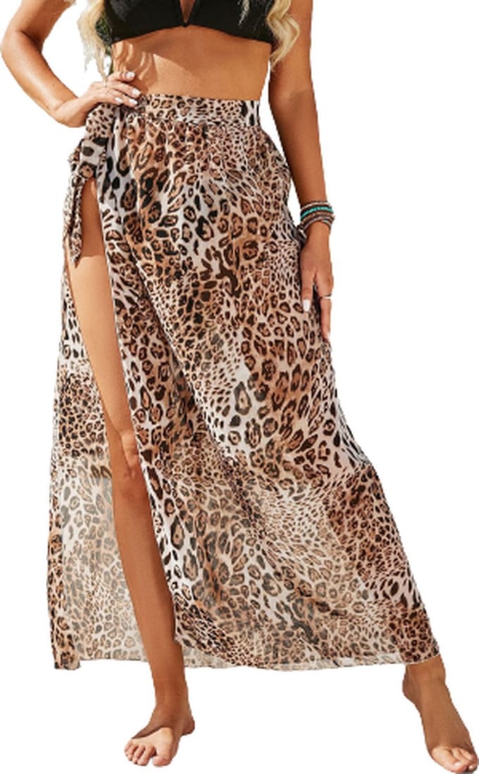 Pareo Met Tijger Print Bruin