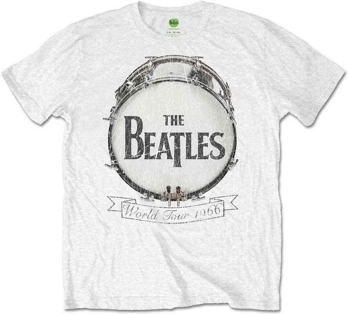The Beatles - World Tour 1966 Heren T-shirt - XL - Wit