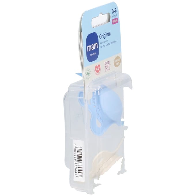 MAM Original fopspeen 0-6 maanden Blue unisex