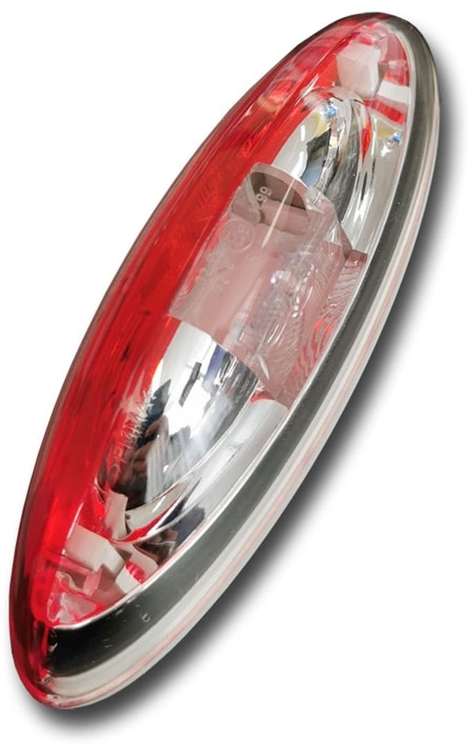 Jokon Markering SPL2010 Ovaal Opbouw Rood/Wit Wit Frame 12/24V