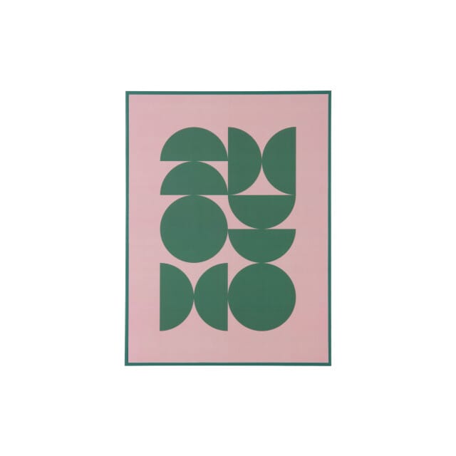 Present Time - Wall Art Geo Abstracto - Roze - 3x30x40 cm