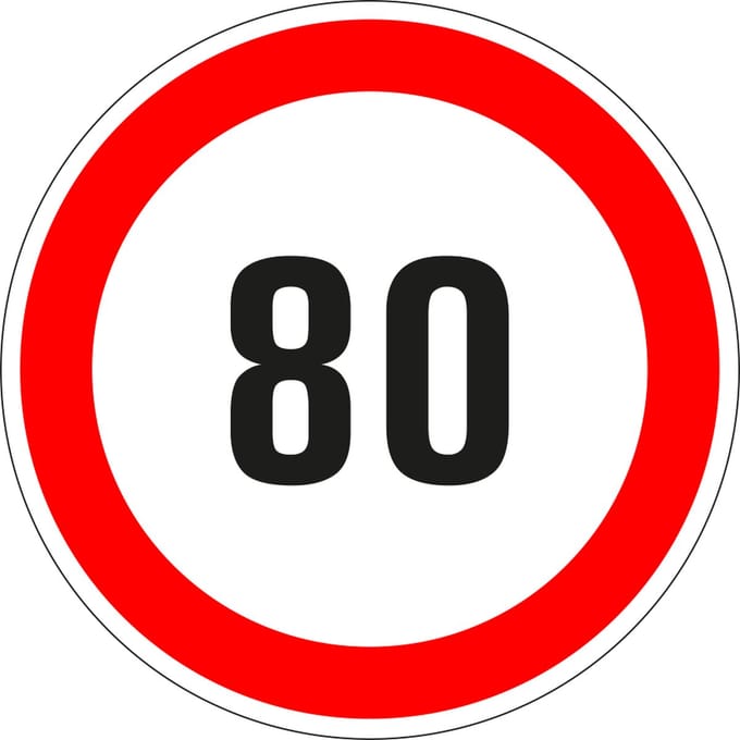 80 sticker - zelfklevende folie 100 mm