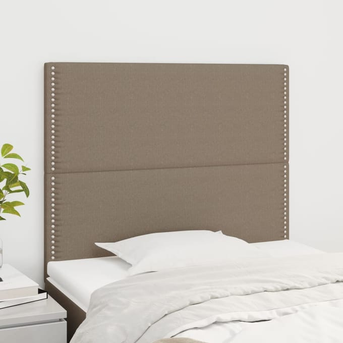 vidaXL - Hoofdbord - taupe - 100x5x118/128 - cm - Stof