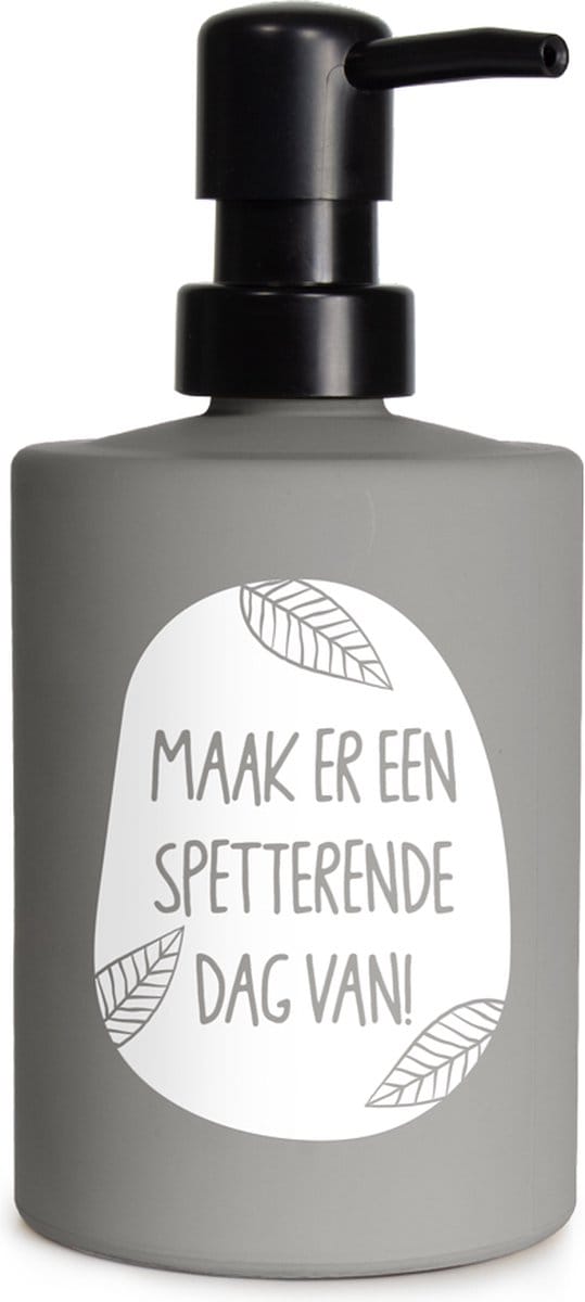 Creaties van hier - zeeppompje spetterende dag met houten hartje - glas