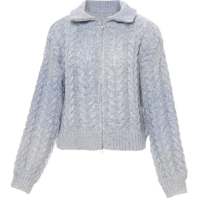 Mymo Vest Dames Blauw wol wit