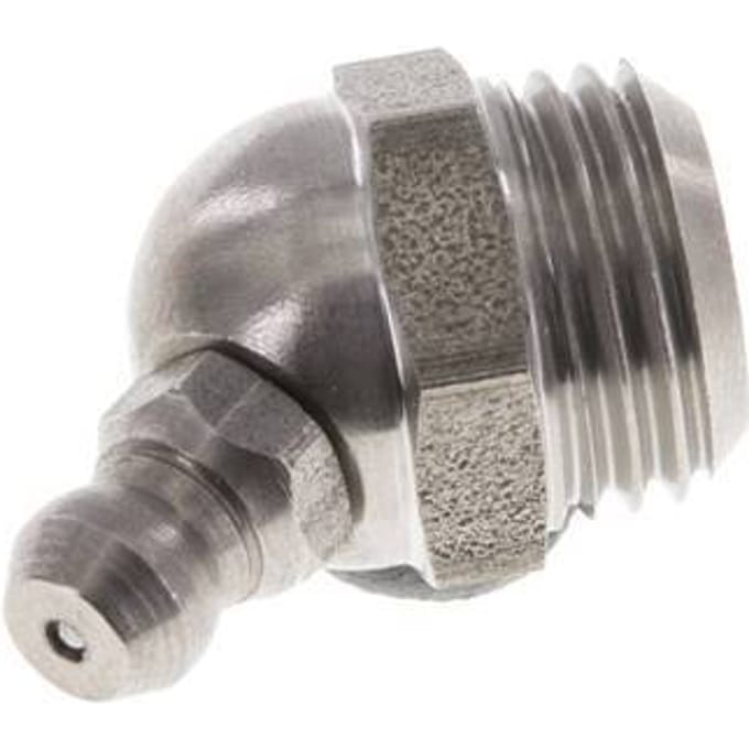 45° Haakse Smeernippel RVS R 1/4 Inch DIN 71412