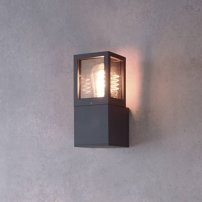 Deko-Light Buitenwandlamp Facado 2 Square, aluminium, donkergrijs, E27
