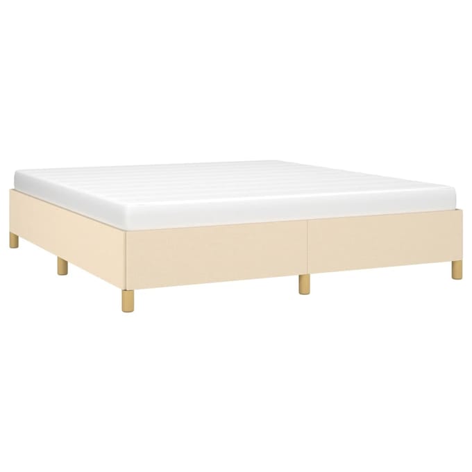 vidaXL - Boxspring - bed - stof - crèmekleurig - 180x200 - cm
