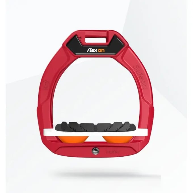 Veilige stijgbeugels met Grip Hellend Rood/Wit/Oranje voor kinderen Flex-On Safe-On
