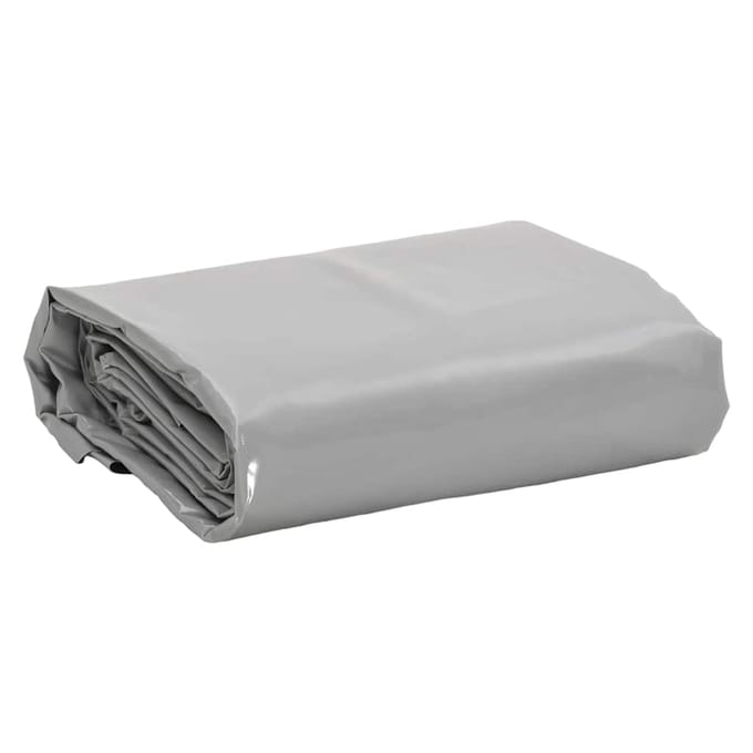 vidaXL - Zeil - 650g - / - m² - Grijs - 4 - x - 4 - m - Canvas - met - PVC-coating