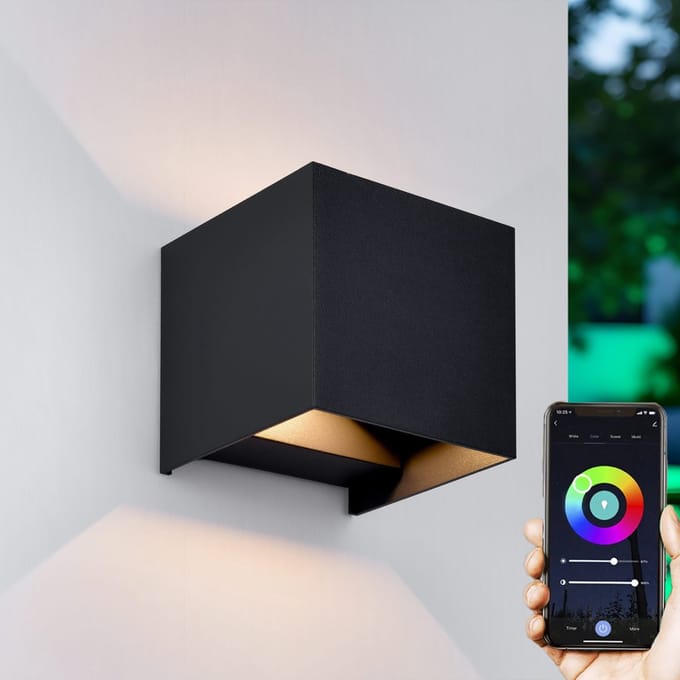 Smart lamp voor buiten Daisy met Tuya wifi app - mat zwart