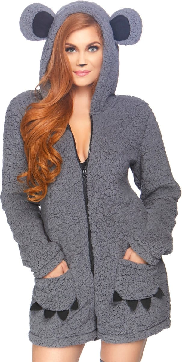 Korte jumpsuit voor vrouwen Leg Avenue Cuddle Koala