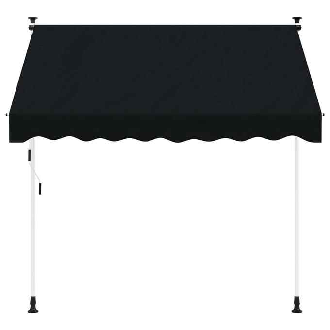 vidaXL - Handmatig - uitschuifbare - luifel - Zwart - 300 - cm