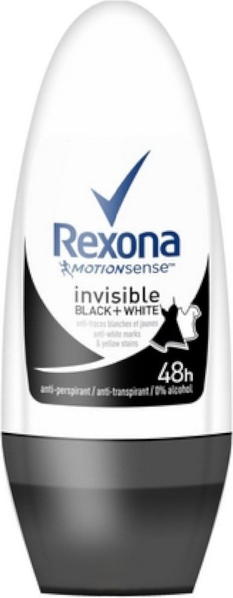 Rexona - Deodorant - Roller - Invisible on black + white clothes - 50ml