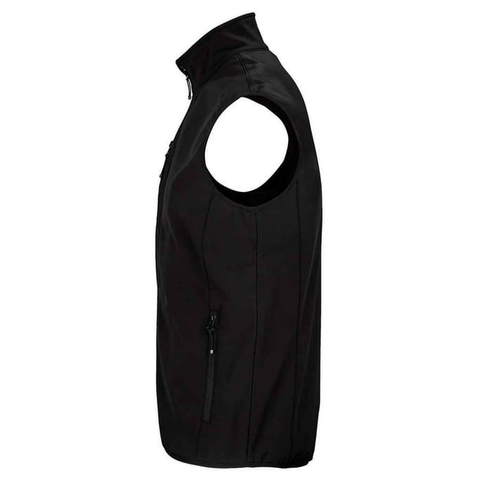 SOLS Heren Falcon Softshell gerecyclede bodywarmer (Zwart)