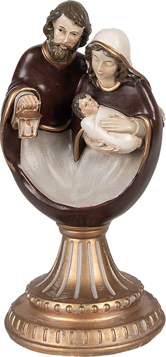 Clayre & Eef Beeld Kerstgroep 20 cm Bruin Polyresin