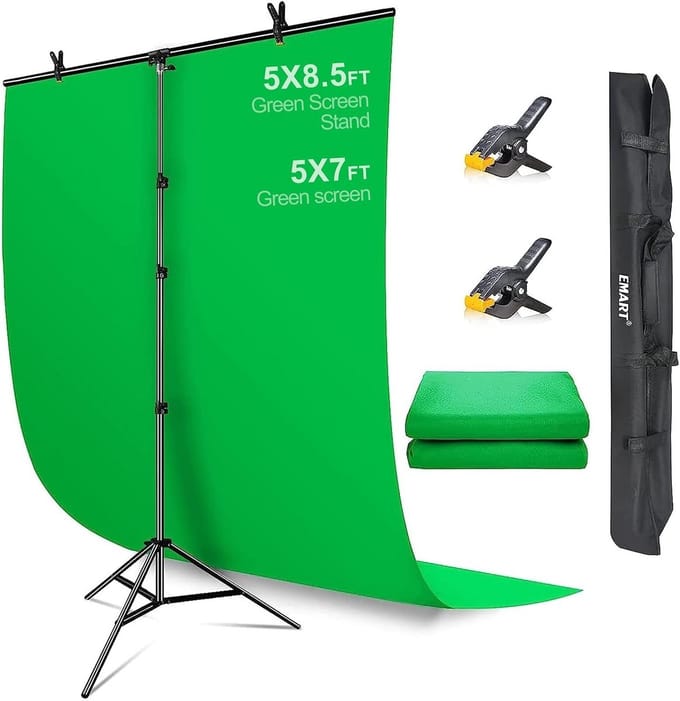 Achtergrond Set - Studio Kit - Video Opnames - Verstelbare T-stand - 1.5 x 2.0m - Groen