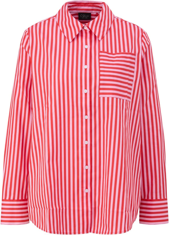 s.Oliver BLACK LABEL - Dames bloes - Maat 40 - Vrouwen - Rood - katoen