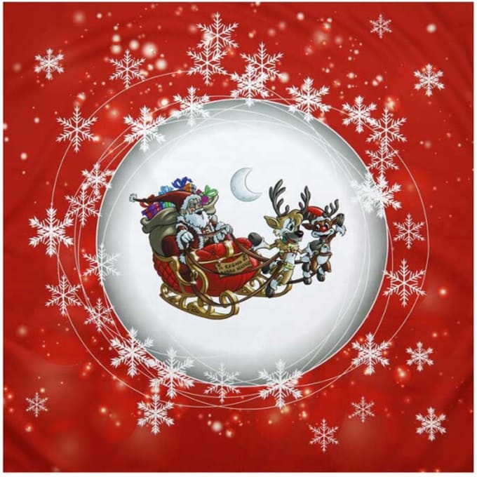 Unique Living tafelkleed natale 85x85cm dessin 3