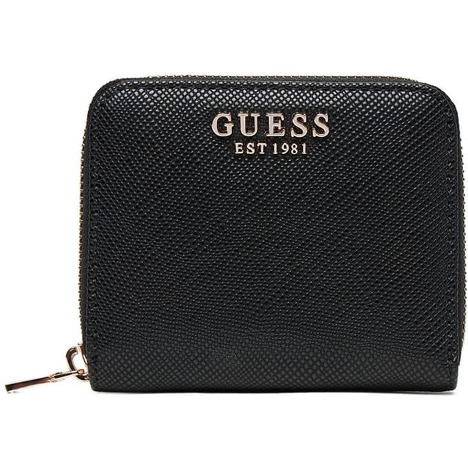 GUESS portemonnee Laurel II SLG Small Zip Around Wallet Black zwart