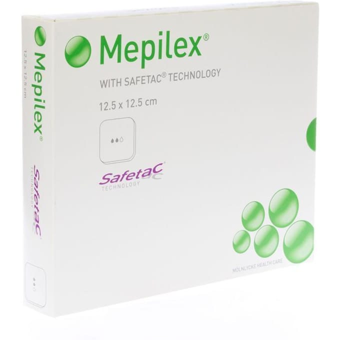 Mepilex Schuimverb Sil Abs Ster 12,5x12,5cm 5