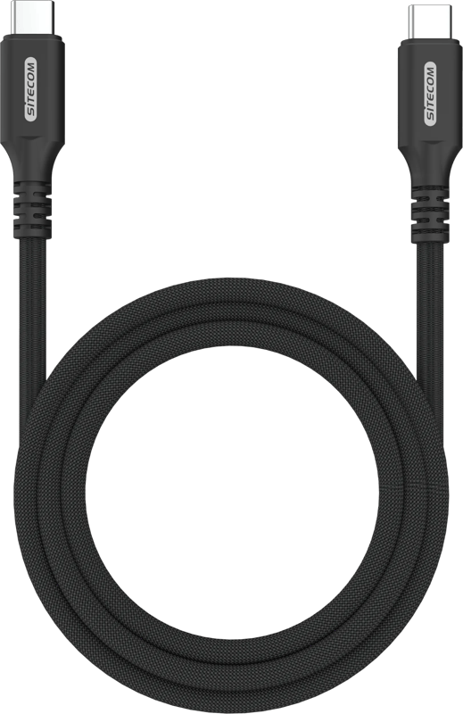 Sitecom - USB-C to USB-C Full feature (charge video data) 1,2m - 4K 60 hz video op USB-C scherm