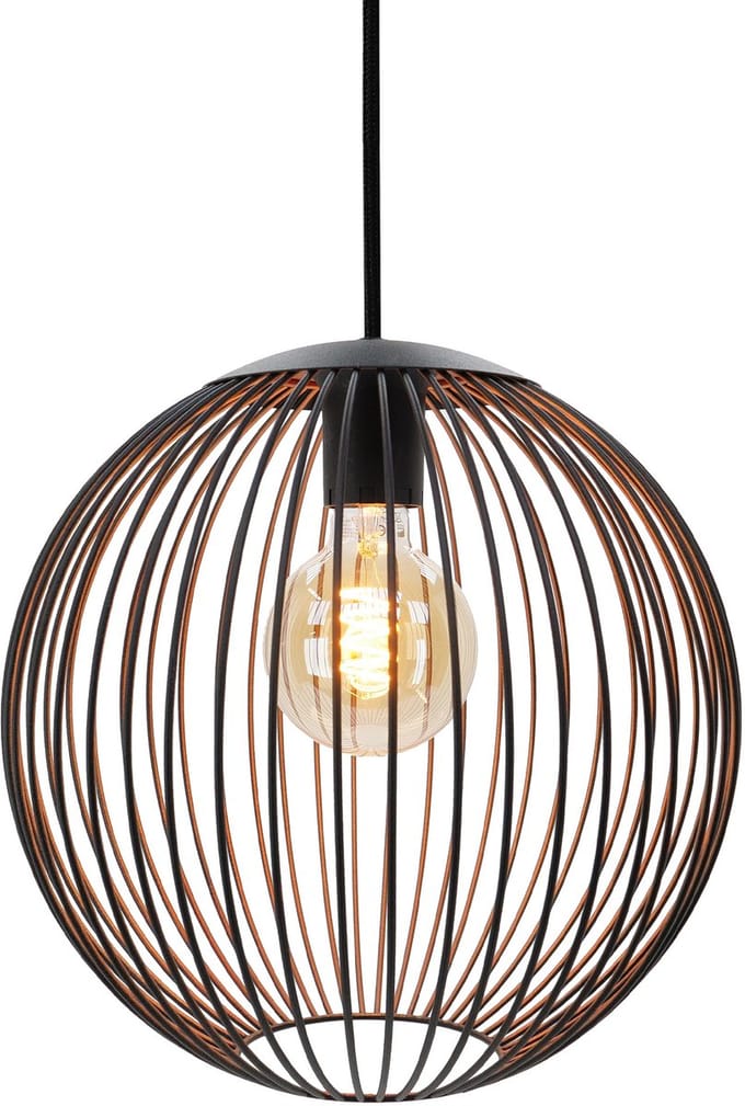 EGLO Almanzora Hanglamp - E27 - Ø 32 cm - Zwart/Koper