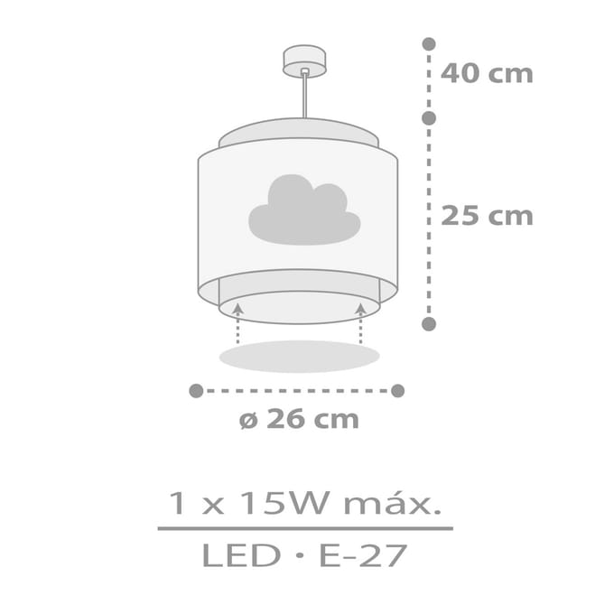 Dalber hanglamp BABY DREAMS, grijs