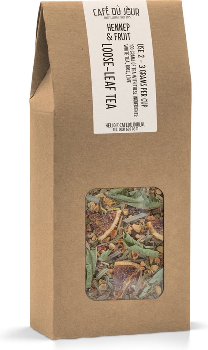 Hennep & Fruit - vruchtenthee 100 gram - Café du Jour losse thee