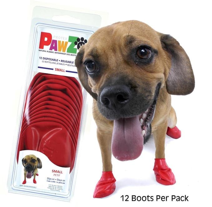 PawZ Pawz hondenschoenen, S, 6,4 cm, rood 12 stuks