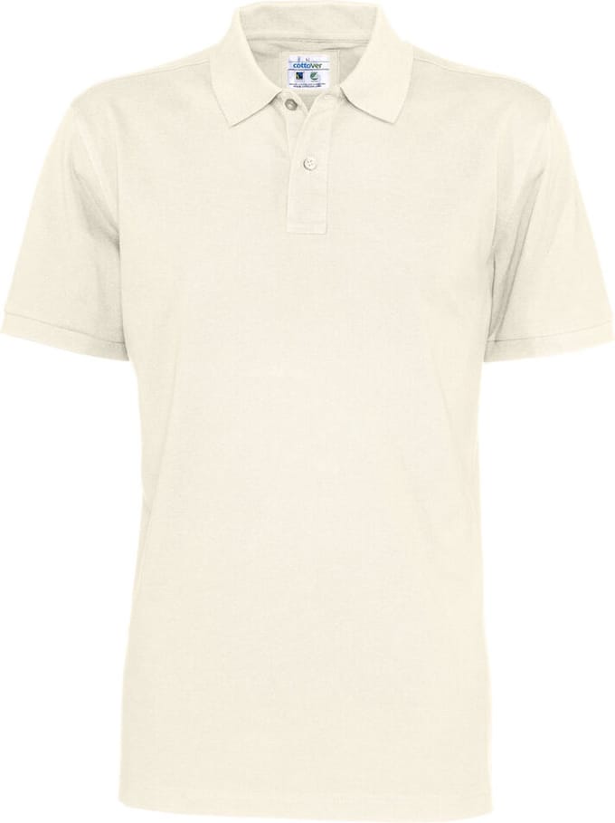 Cottover POLO PIQUE MAN - GOTS GECERTIFICEERD 141006 - Ecru - M