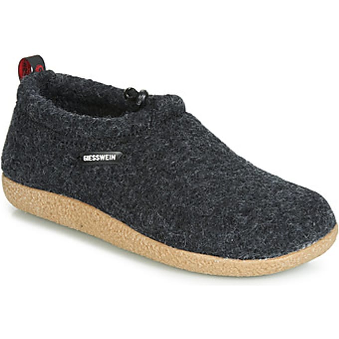 Pantoffels scheerwollen walkmateriaal Van Giesswein grijs