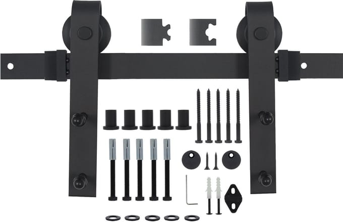 Starx Schuifdeursysteem - Mat zwart - Complete set - 2 meter - Industrieel