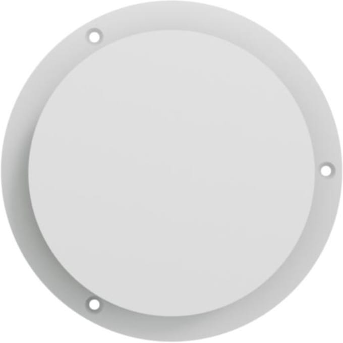 Hotbath &More VGRS015 ventilatierooster rond met schroeven mat wit