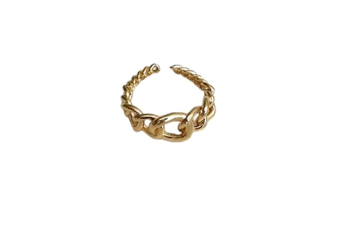 Jobo By JET - Dames Ring - Goudkleurig - Verstelbaar - Schakels