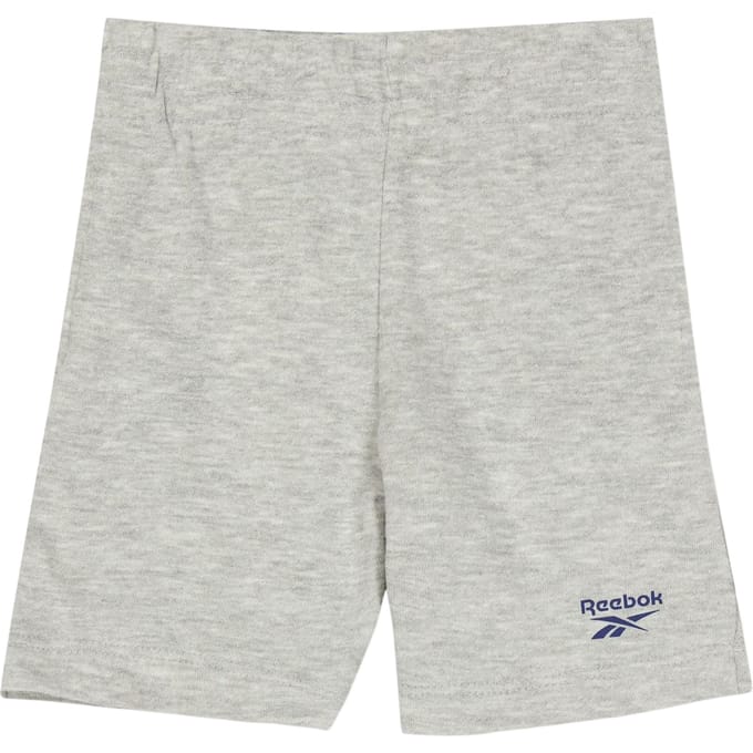 Reebok Kinderlogo Grote Pocket Shorts (Lichtgrijs Heather)
