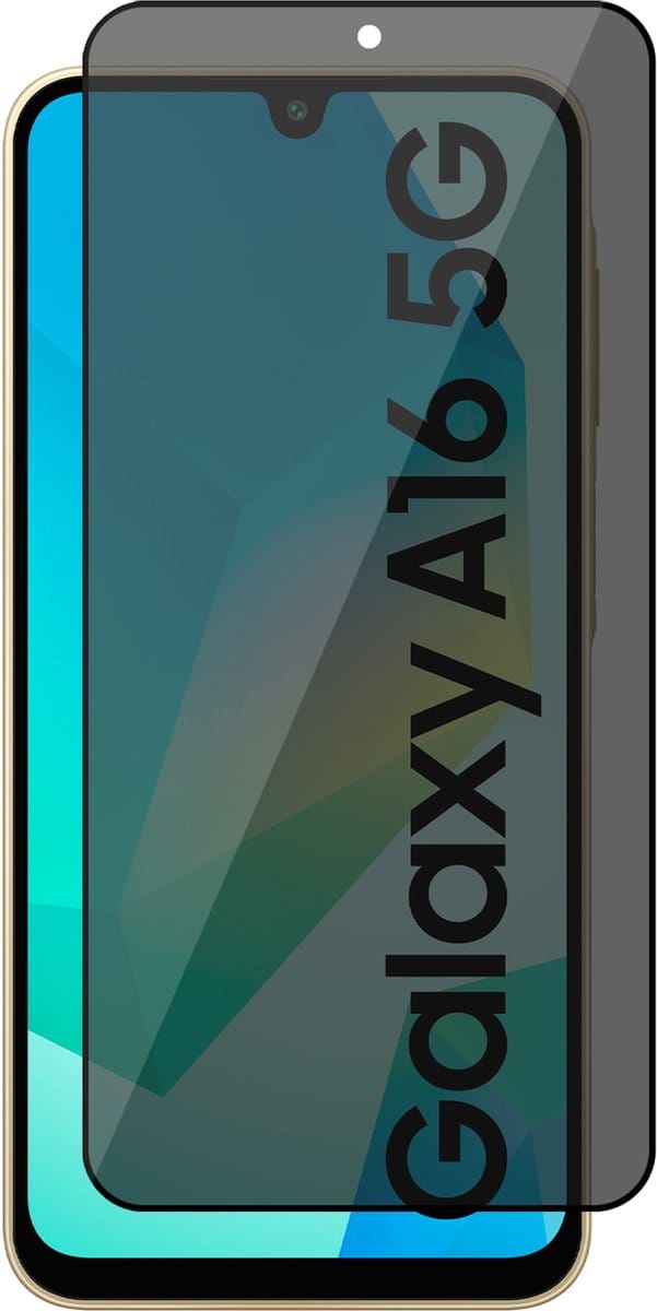 Privacy Screenprotector geschikt voor Samsung Galaxy A16 - Volledig Dekkend Glas Screen Protector
