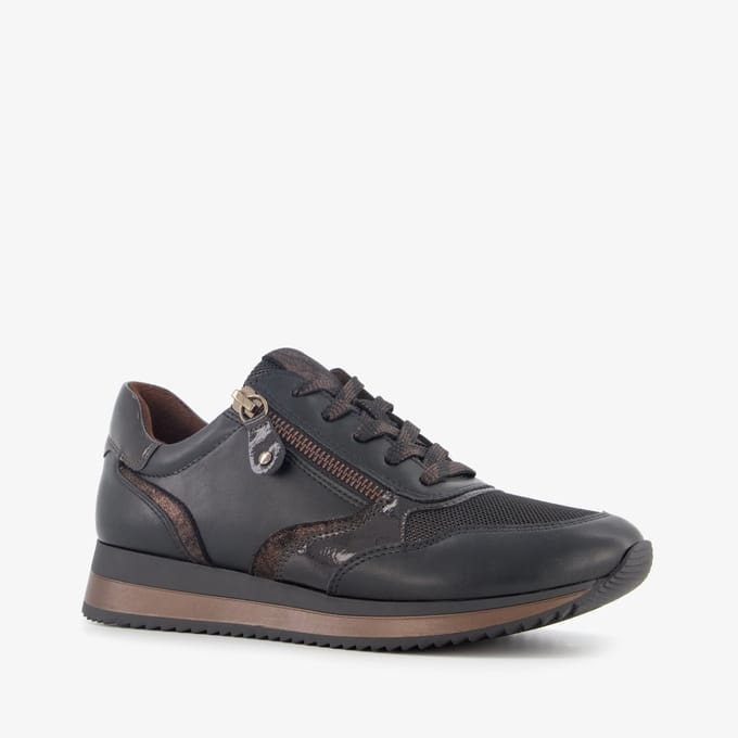 Softline dames sneakers met H leest zwart brons - Maat 40