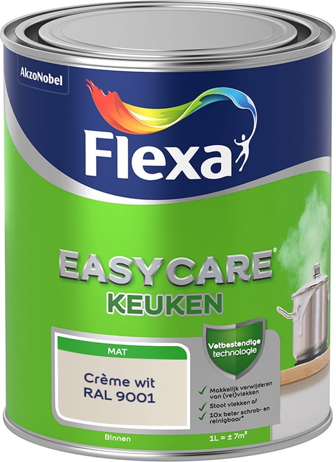 Flexa - Easycare Keuken - Crème Wit / Ral 9001 - Mengverf - 1 L