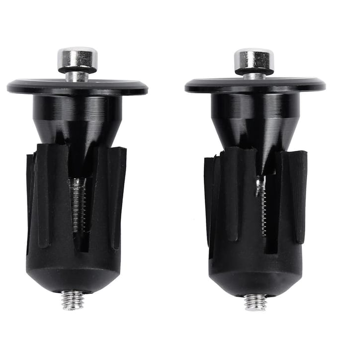 1 paar Zwarte Aluminium Legering Fiets Stuur Handvat Eindkap Fiets Stuur Einddop 22*42mm black