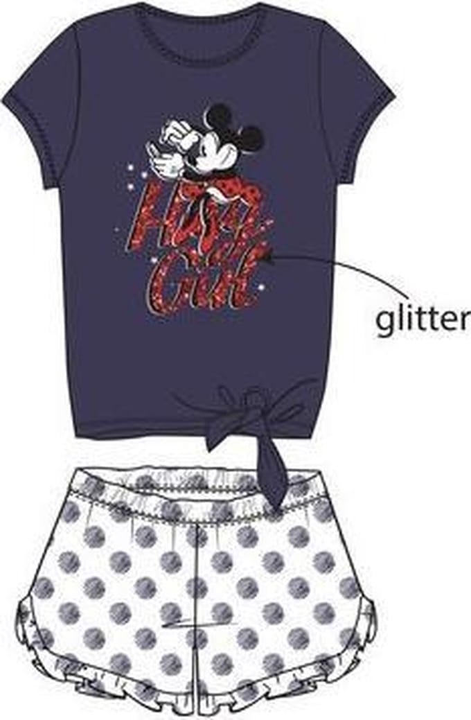 Disney Minnie Mouse set - navy/wit - maat 98 (3 jaar)